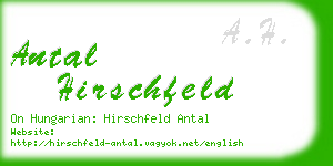 antal hirschfeld business card